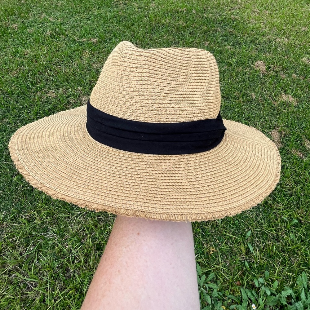 NWOT Nordstrom Fray Edge Panama Hat One Size